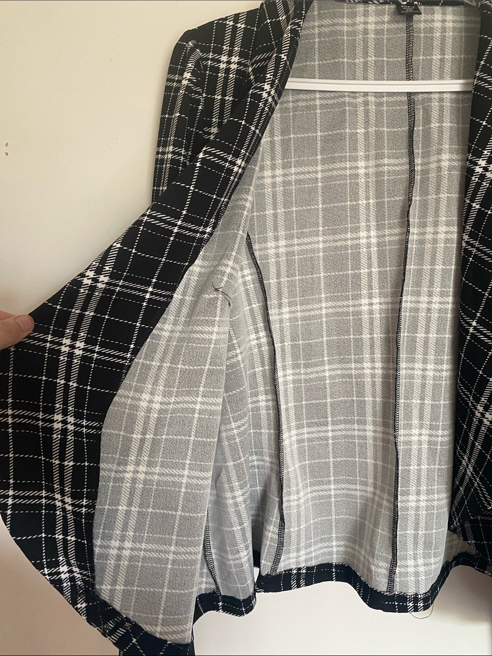 NWOT🌈 SHEIN Curve Plaid Open-Front Women's Blazer - Picture 3 of 8
